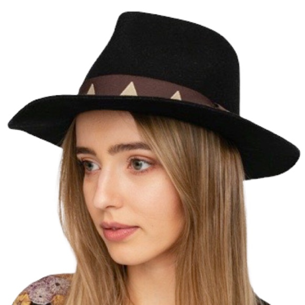 BRIXTON Venice fedora black hat NWT sz S - Picture 4 of 4